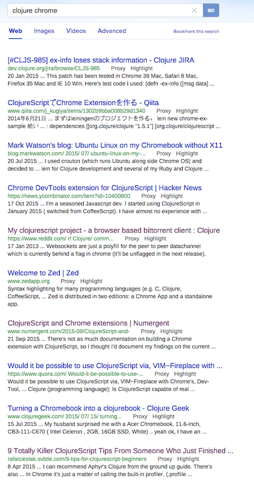 Relevance search before